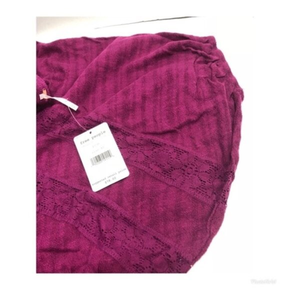 Free People Womens Plum Scoop Neck Knit Dolman Sleeve Pullover Top Sz S New - Picture 7 of 10
